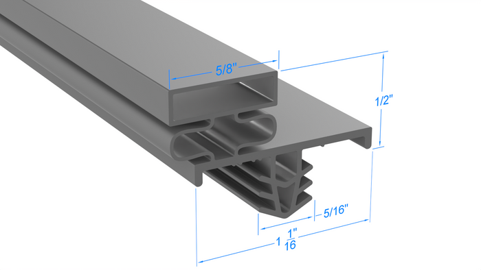 1701318 by Strivide, Magnetic Gasket 24 1/4 x 60 7/8 Compatible with Delfield 1701318