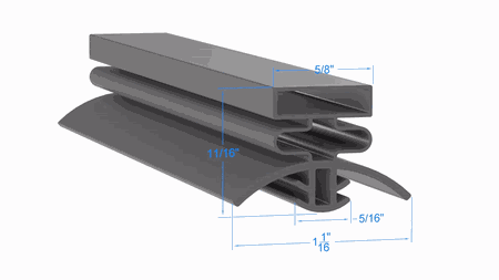 433623-2 by Strivide, Magnetic Gasket 20 1/4 x 26 1/4 Compatible with Traulsen 433623-2