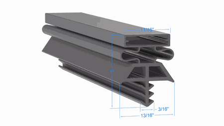 531072565 by Strivide, Magnetic Gasket 26 1/4 x 77 1/4 Compatible with Kolpak 531072565