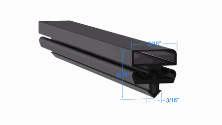 5595BCR5 by Strivide, Magnetic Gasket 35 3/4 x 80 Compatible with Styleline 5595BCR5