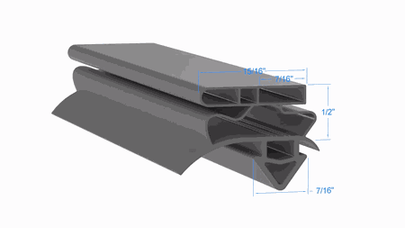 811134 by Strivide, Magnetic Gasket 19 3/8 x 54 1/4 Compatible with True 811134