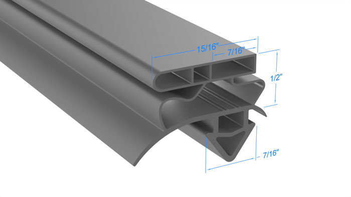 811134 by Strivide, Magnetic Gasket 19 3/8 x 54 1/4 Compatible with True 811134