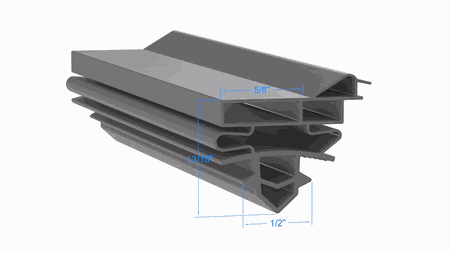 980682 by Strivide, Magnetic Gasket 22 3/4 x 59 3/4 Compatible with True 980682