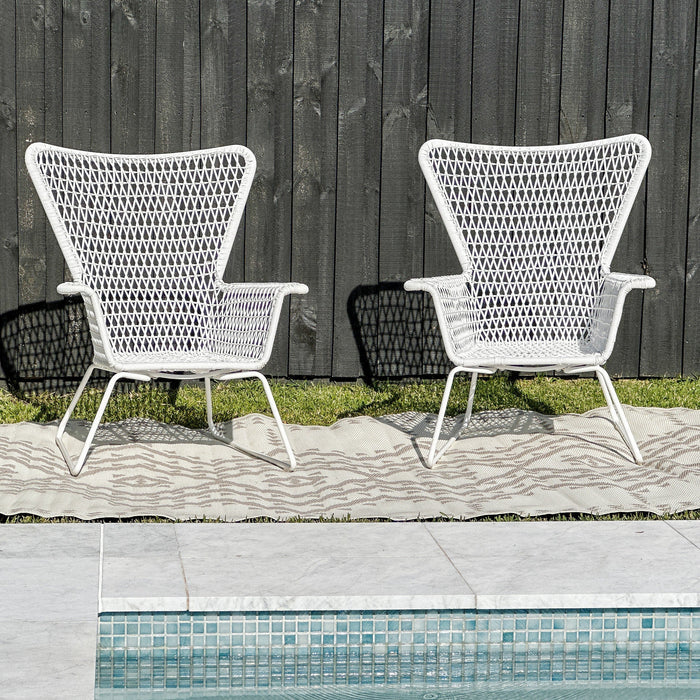 Ayana Grey Recycled Plastic Reversible Large Outdoor Rug - Recycled Plastic Rugs & Mats Fab Habitat