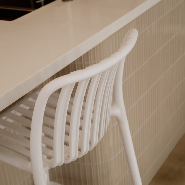 Bertioga White Outdoor Cafe Barstool - Fab Habitat , Outdoor Furniture,