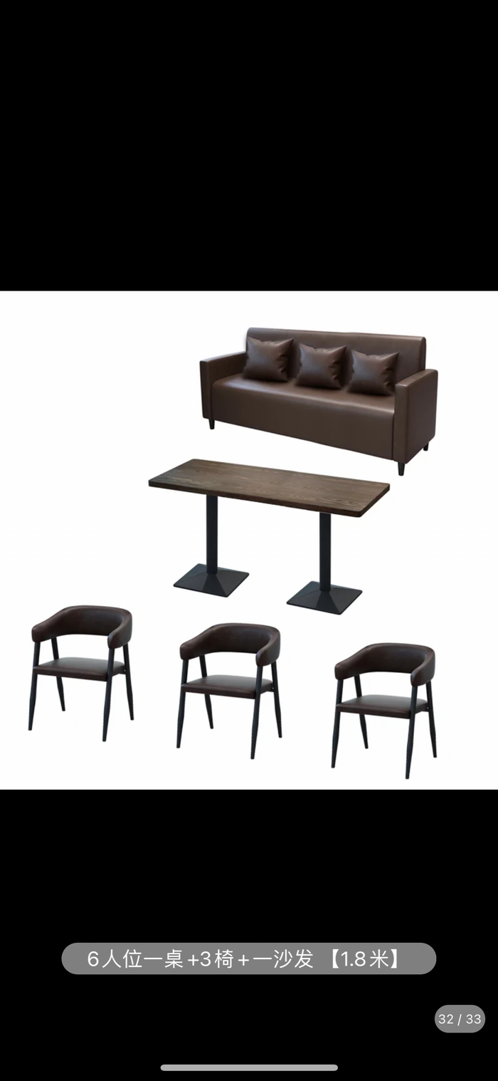 Set of 5 Piece As Shown (Table180L60W75H)