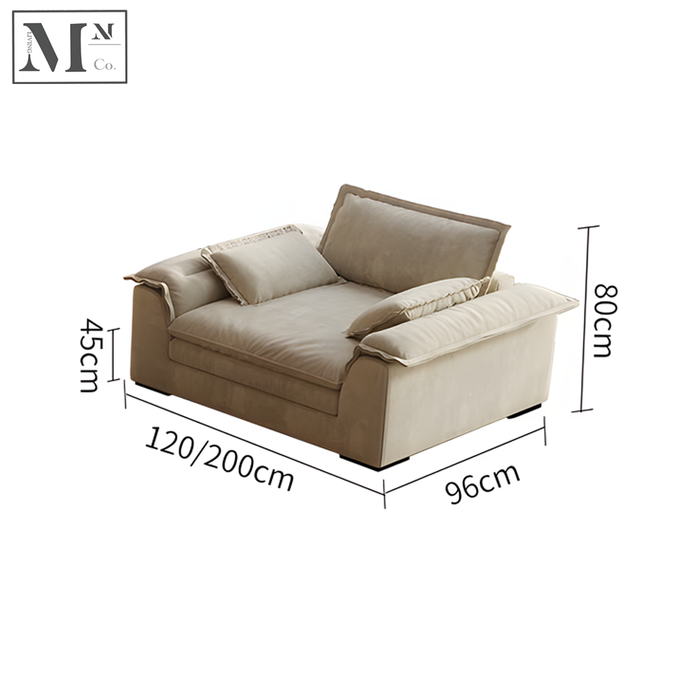 1 Seater (120Lx96Wx72H) / Cream