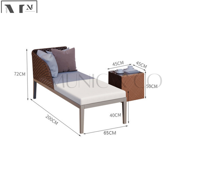 ELLEZ Outdoor Lounge Sofa in PE Rattan Weave