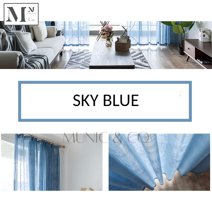 FUNKO Colored Sheer Curtains. DIY Made-To-Measure Day Curtains