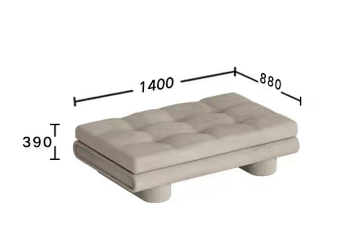 Ottoman 140L88W39H / Cream