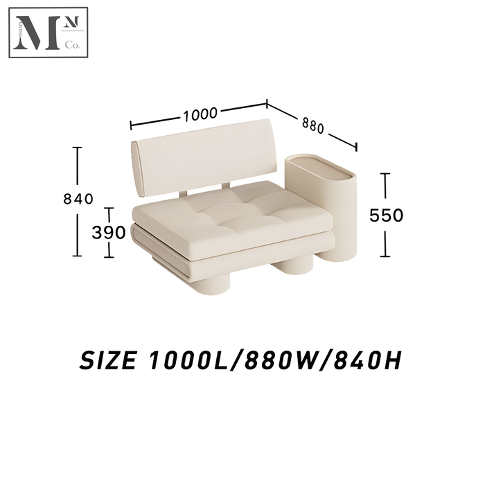 GRUNDEL Contemporary Sofa in Scratch Resistance Fabric