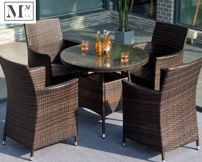 horme outdoor dining chair in rattan weave