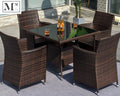 horme outdoor dining chair in rattan weave