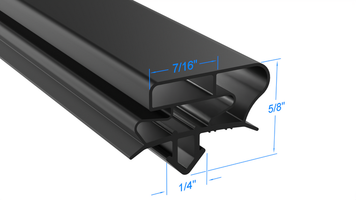 KR23300107 by Strivide, Magnetic Gasket 16 1/2 x 25 Compatible with Turbo Air KR23300107