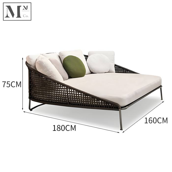 MABELLE Outdoor Seats in Rope Weave. Customizable Outdoor Sofa