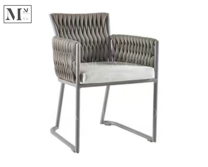 mexa chair. outdoor dining chair. indoor dining chair