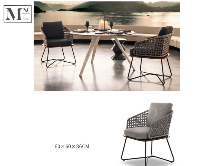mexa chair. outdoor dining chair. indoor dining chair