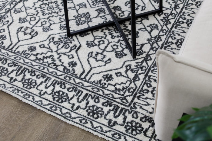 Neel area rug – stylish wool texture – 160x230 cm – blue neutral tones – buy online in Australia