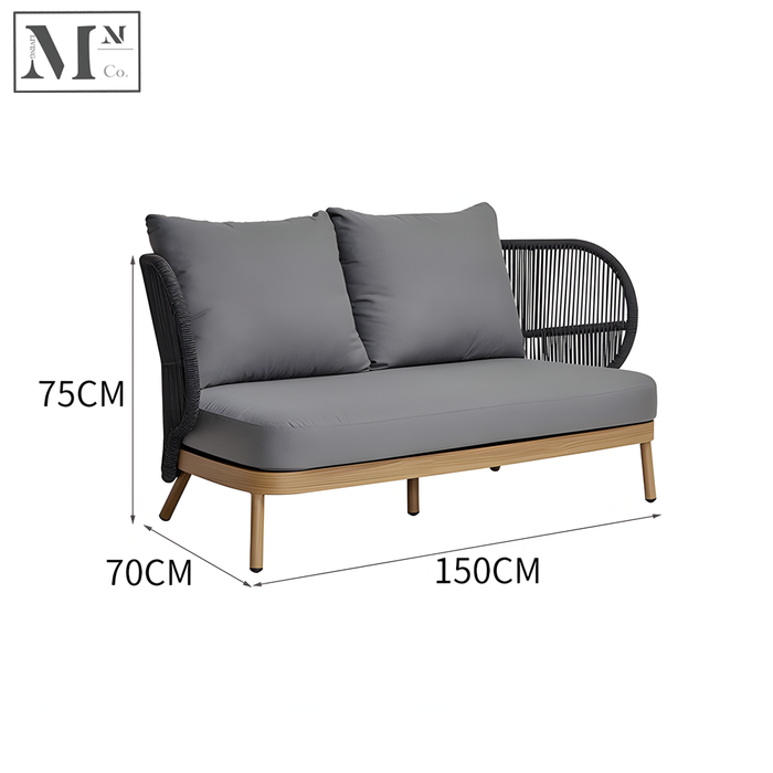 Double Sofa (150L70W75H) / Grey Rope