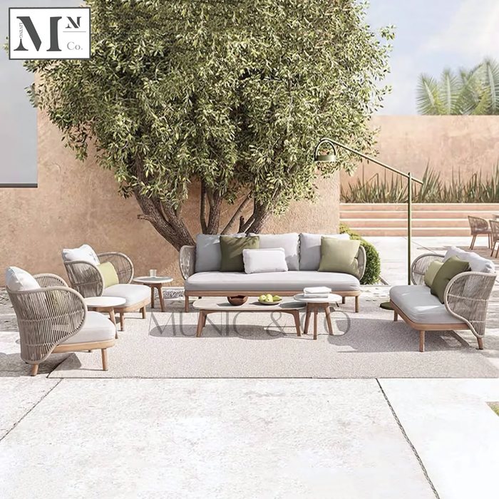 Set A: 2 Singles 1 Double 1 Coffee Table / Grey Rope