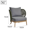 Single Sofa (70L70W75H) / Grey Rope