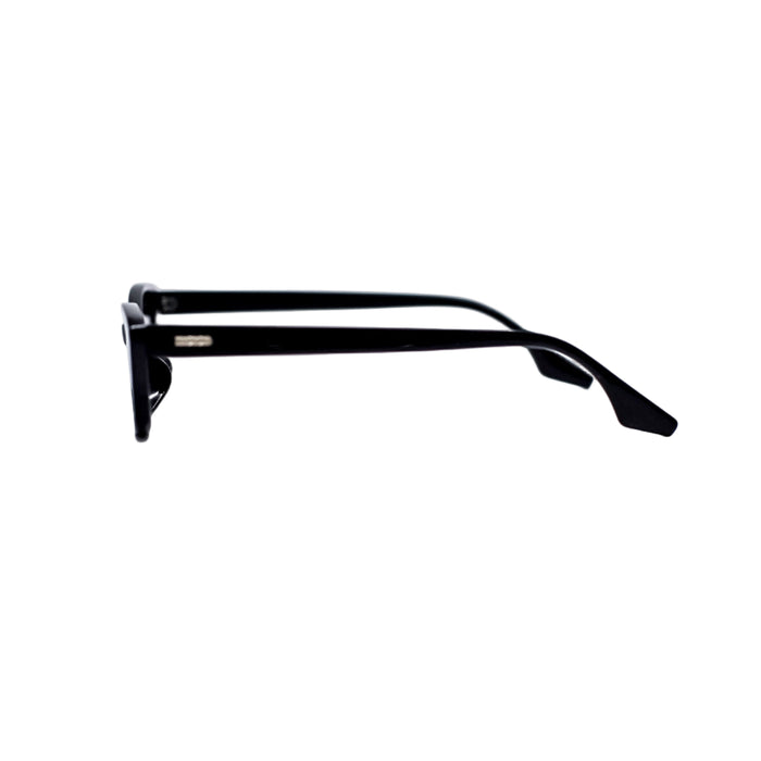 Black eyeglasses on a white background
