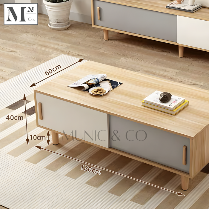 Coffee Table / Walnut/Grey
